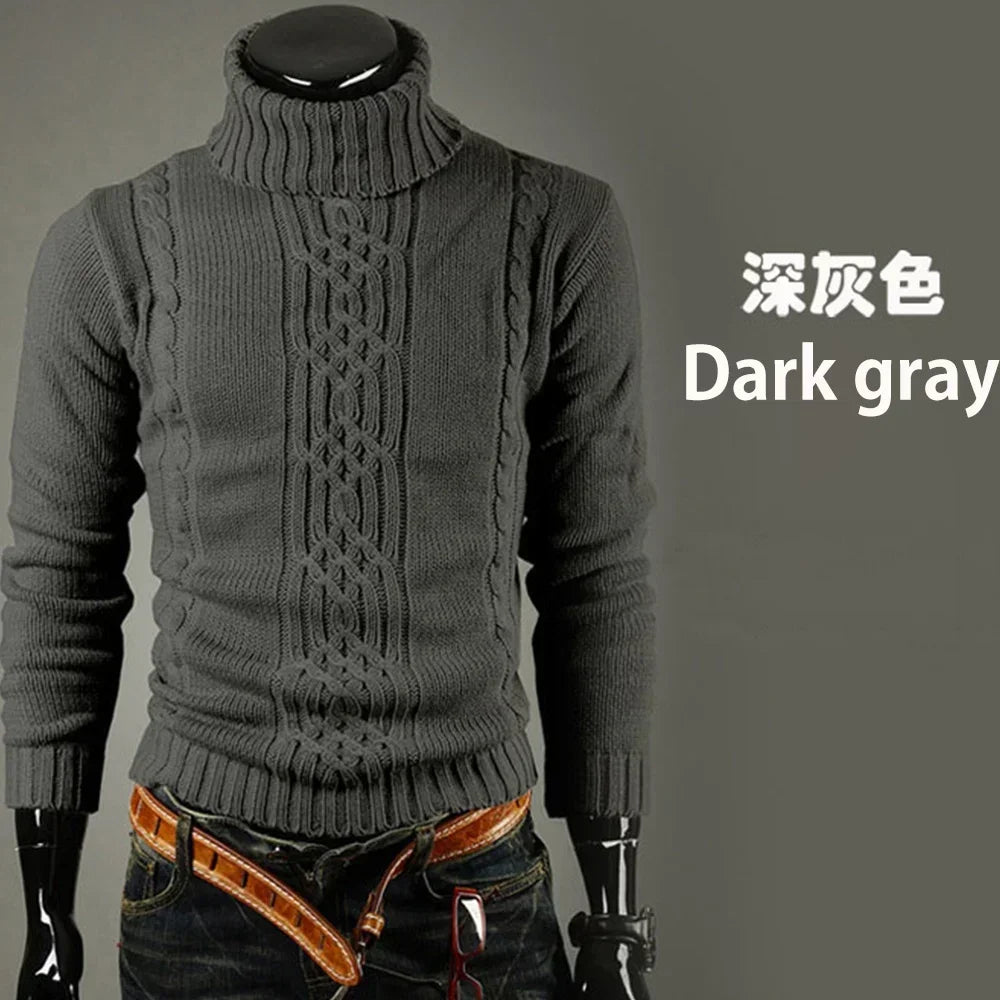 Men's casual turtleneck sweater