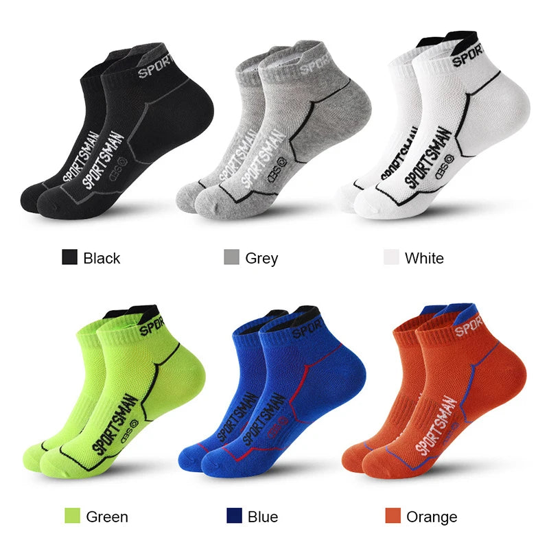 6 Paar Herren Sport Socken aus reiner Baumwolle dünne Outdoor-Sportarten atmungsaktive