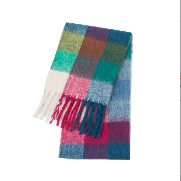 Warmer Kaschmir-Imitat Schal Langer Pashmina Foulard für Damen