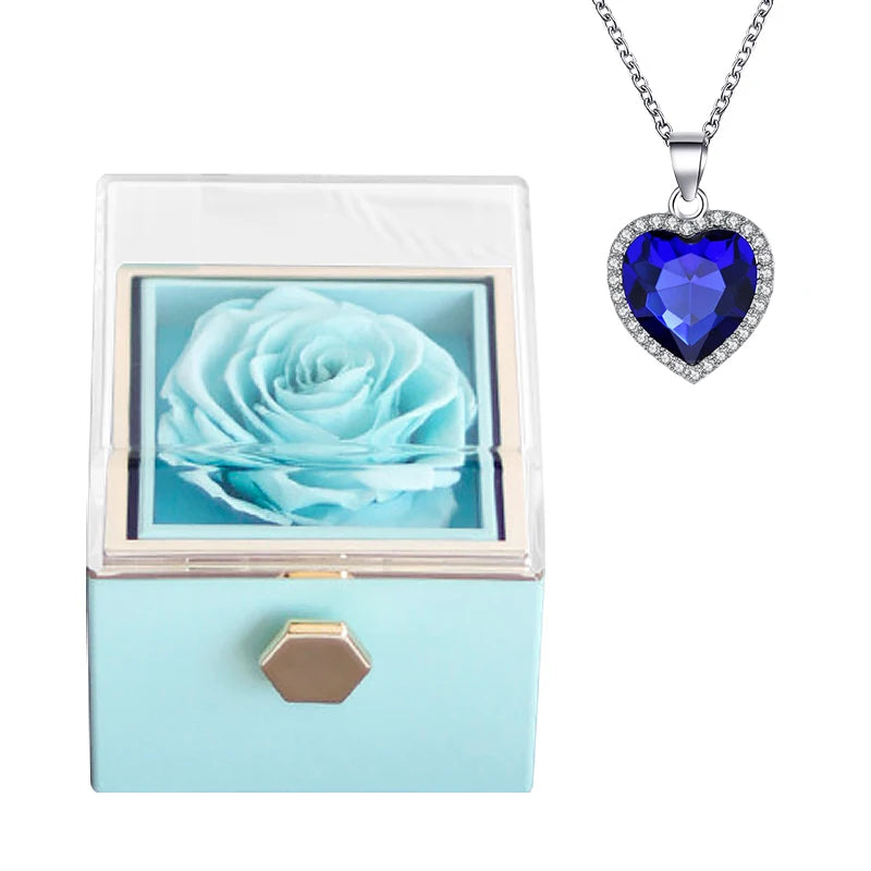 Rotating jewelry box "Infinity Rose" for jewelry