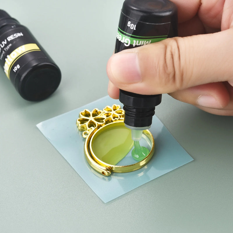Couleur UV résine colle époxy résine UV colle durcissement bricolage UV colle couleur 10ml