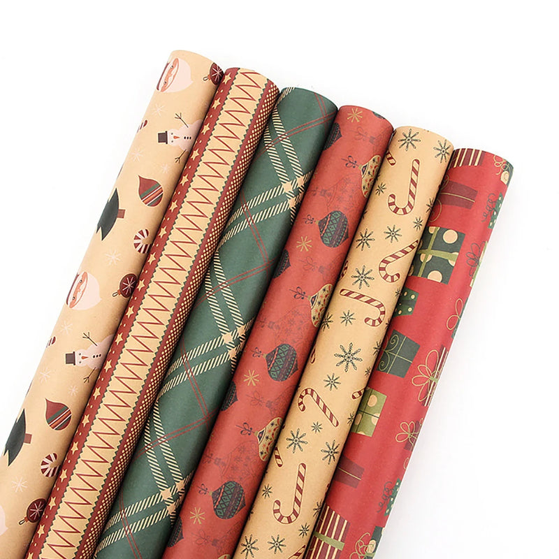 Retro Weihnachtselement Geschenkpapier DIY Geschenkverpackung