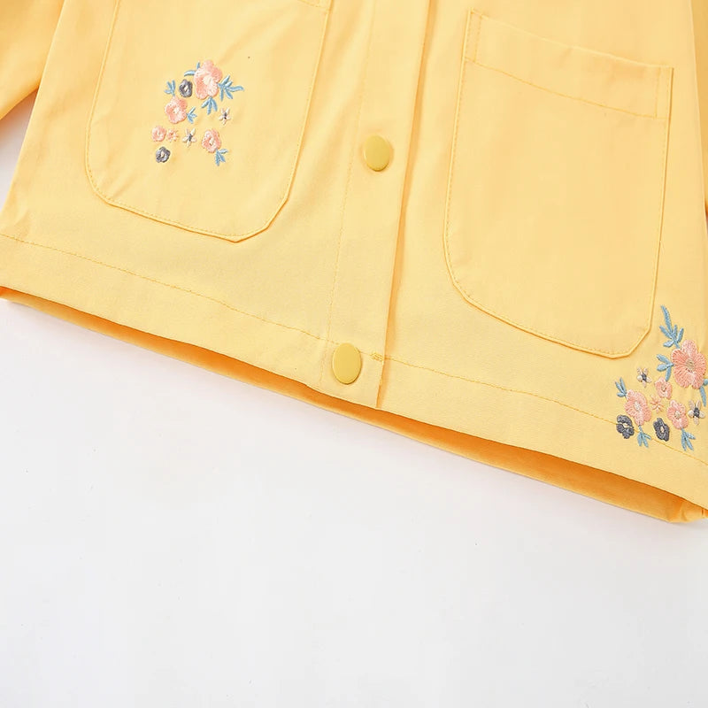Little Maven  Baby Mädchen niedlichen Umlegekragen Jacke Stickerei Blume