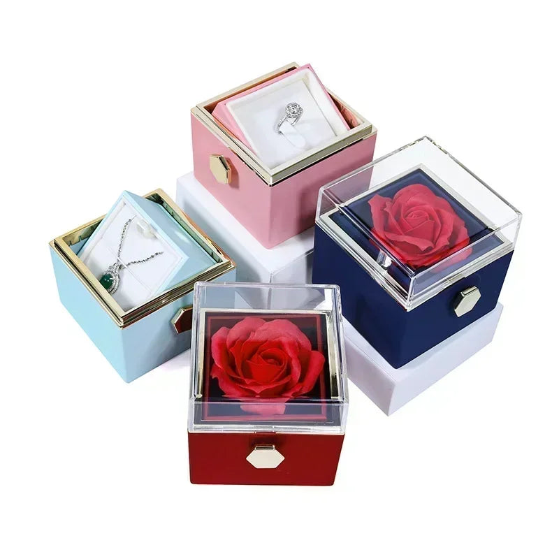 Rotierende Schmuckschatulle "Infinity Rose" für Schmuck
