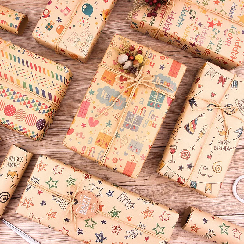 Geschenkpapier DIY Geburtstag "Happy birthday"