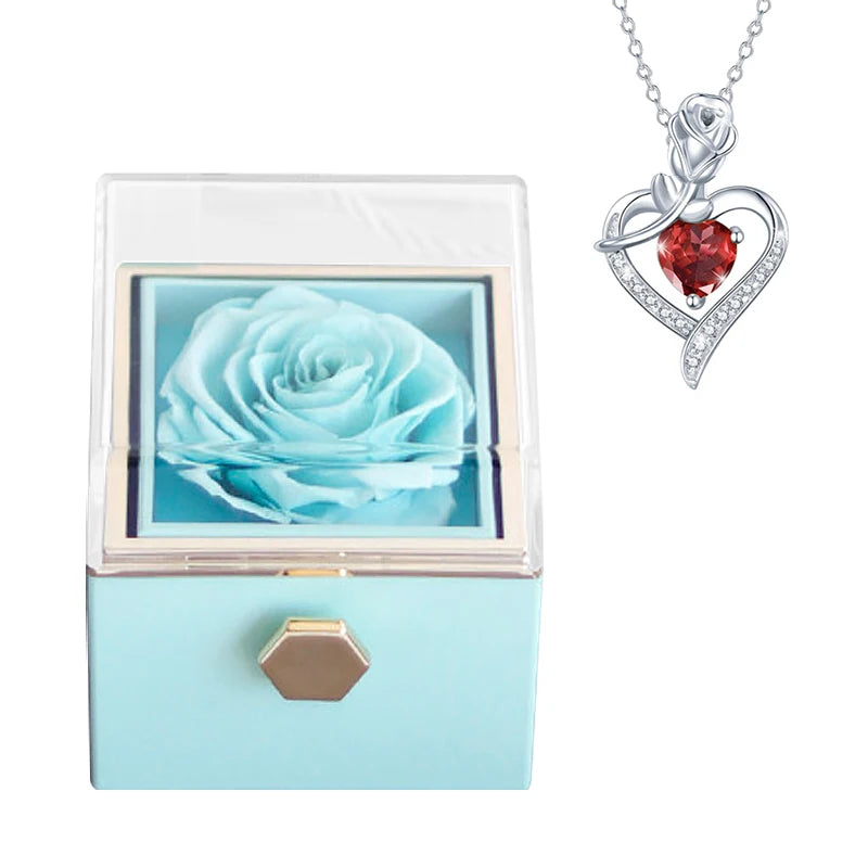 Rotating jewelry box "Infinity Rose" for jewelry