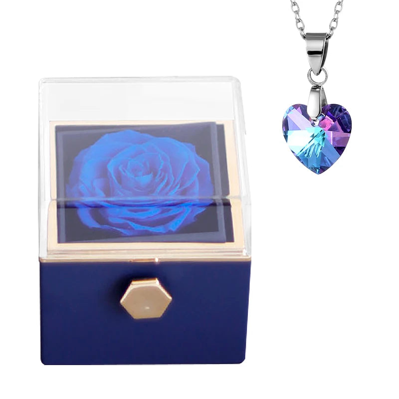 Rotating jewelry box "Infinity Rose" for jewelry
