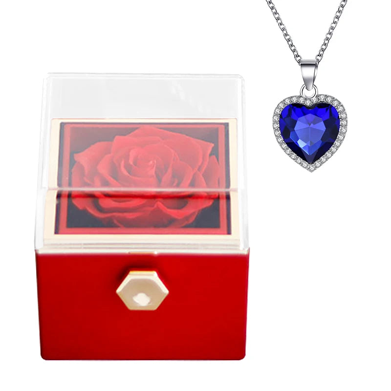 Rotating jewelry box "Infinity Rose" for jewelry