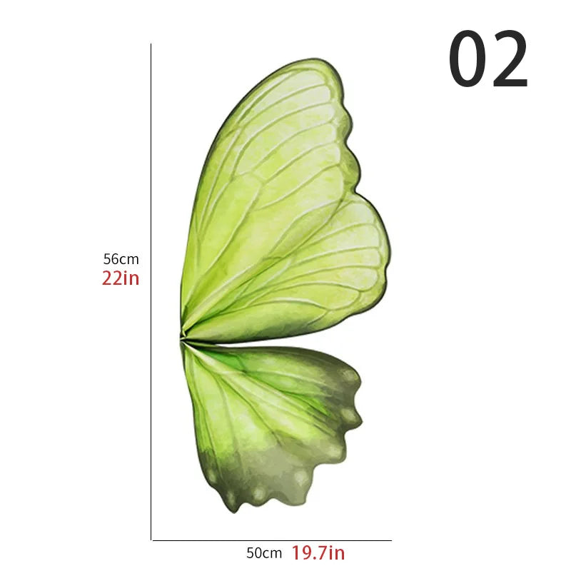 Schmetterlingsflügelförmiges Blumenstrauß-Geschenkpapier Kristall Transparent DIY