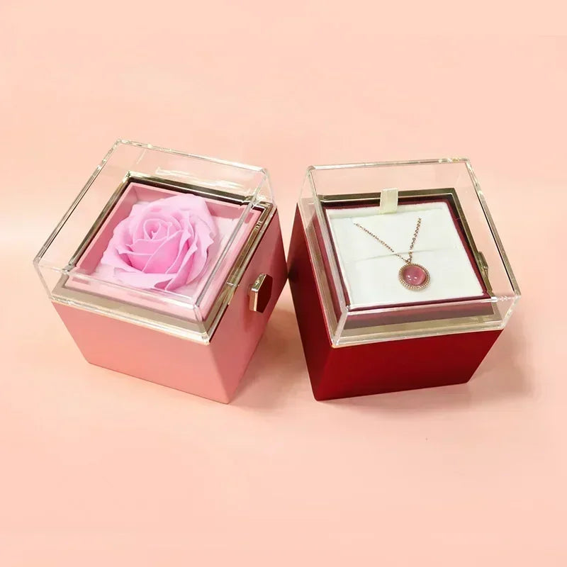 Rotierende Schmuckschatulle "Infinity Rose" für Schmuck