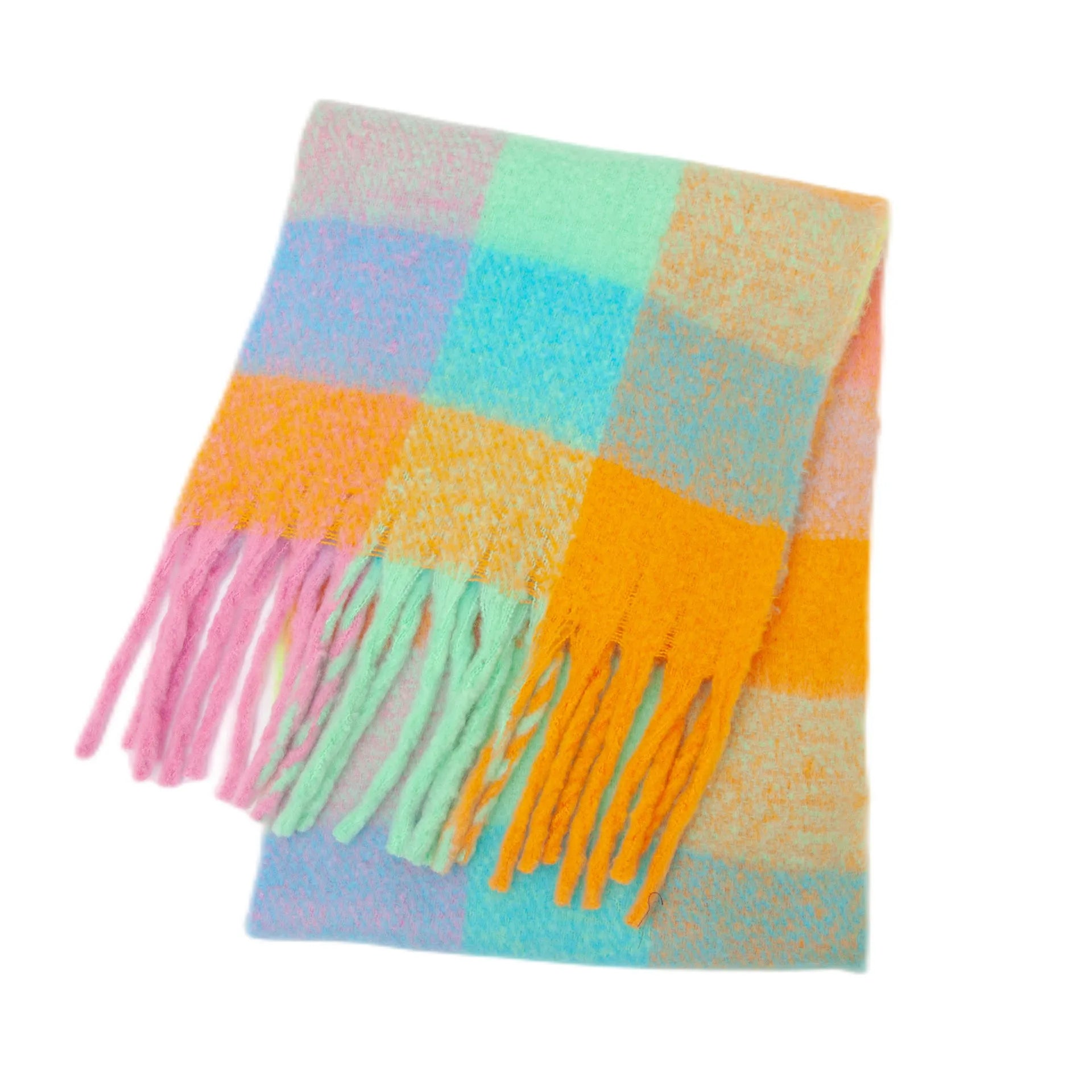 Warmer Kaschmir-Imitat Schal Langer Pashmina Foulard für Damen