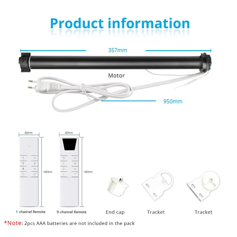 WiFi Tuya Smart Life Vorhangmotor für 36 37 mm Rohr Alexa Google Home Control Rollo Motorisierter Rollladenmotor