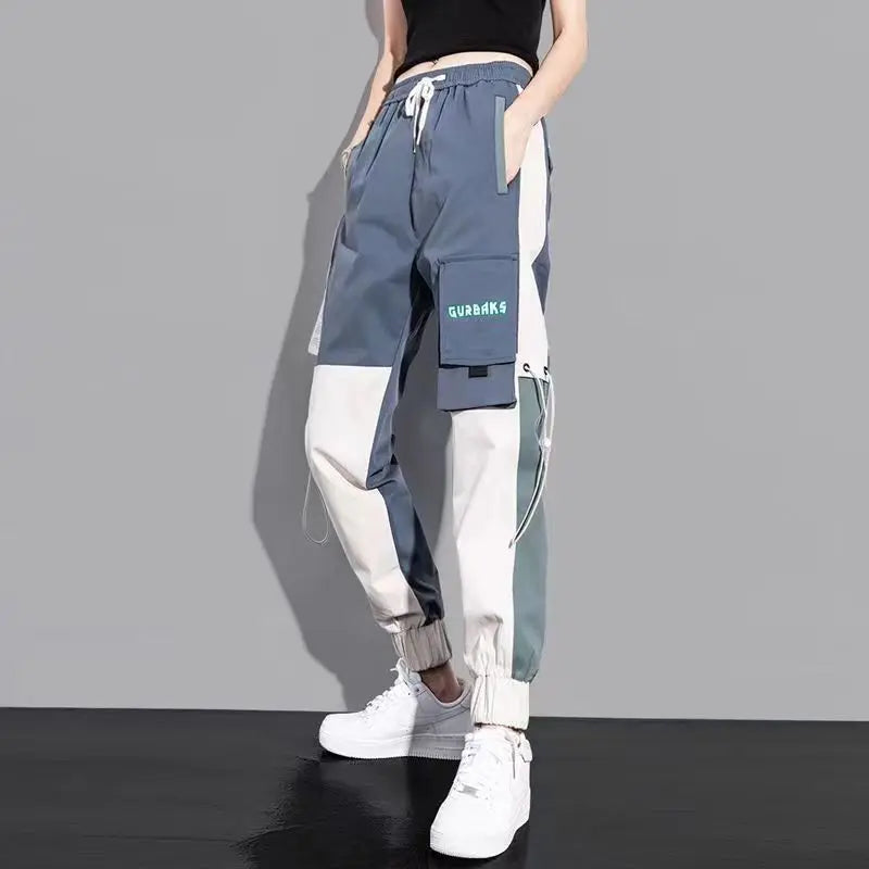 Damen Jogger Cargo Hose Lose Techwear Jogginghose Fashion Punk