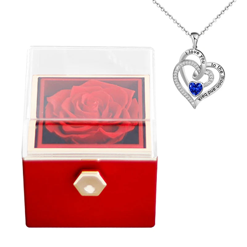 Rotating jewelry box "Infinity Rose" for jewelry