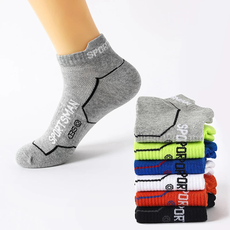 6 Paar Herren Sport Socken aus reiner Baumwolle dünne Outdoor-Sportarten atmungsaktive