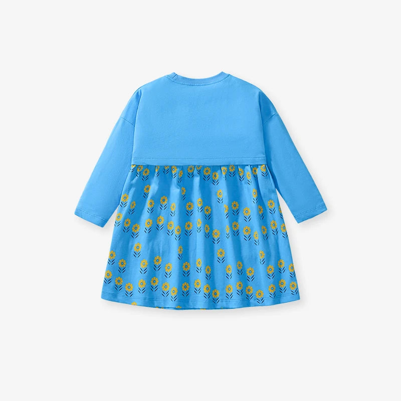 Little Maven Baby Mädchen Kleid Cartoon Blumen Casual Bienen