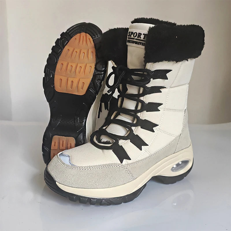Damen Winter Schneestiefel Boots mit warmen Plüsch