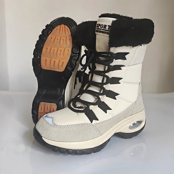 Damen Winter Schneestiefel Boots mit warmen Plüsch