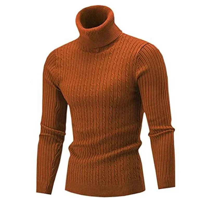 Herren Casual Rollkragen Pullover