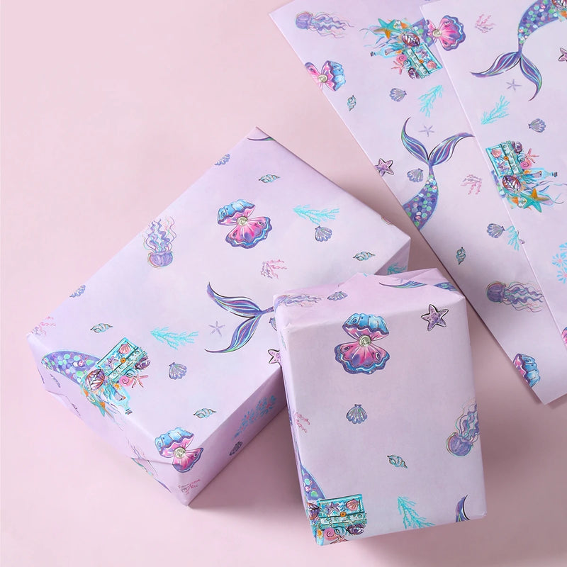 Meerjungfrau DIY Geschenkpapier