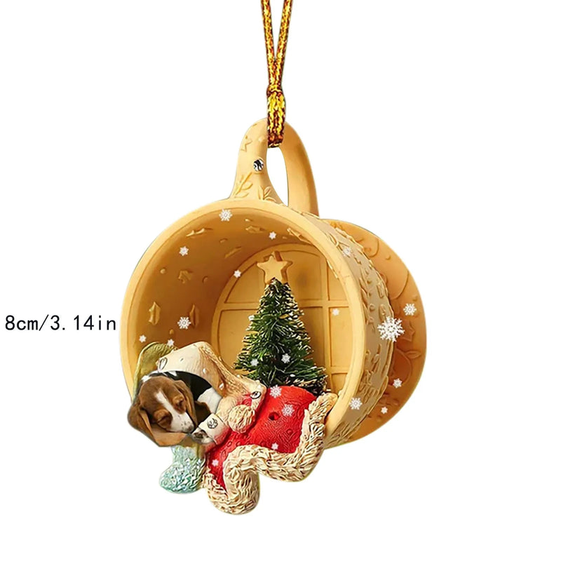 Weihnachten Weihnachtsbaum Deko Acryl Hund