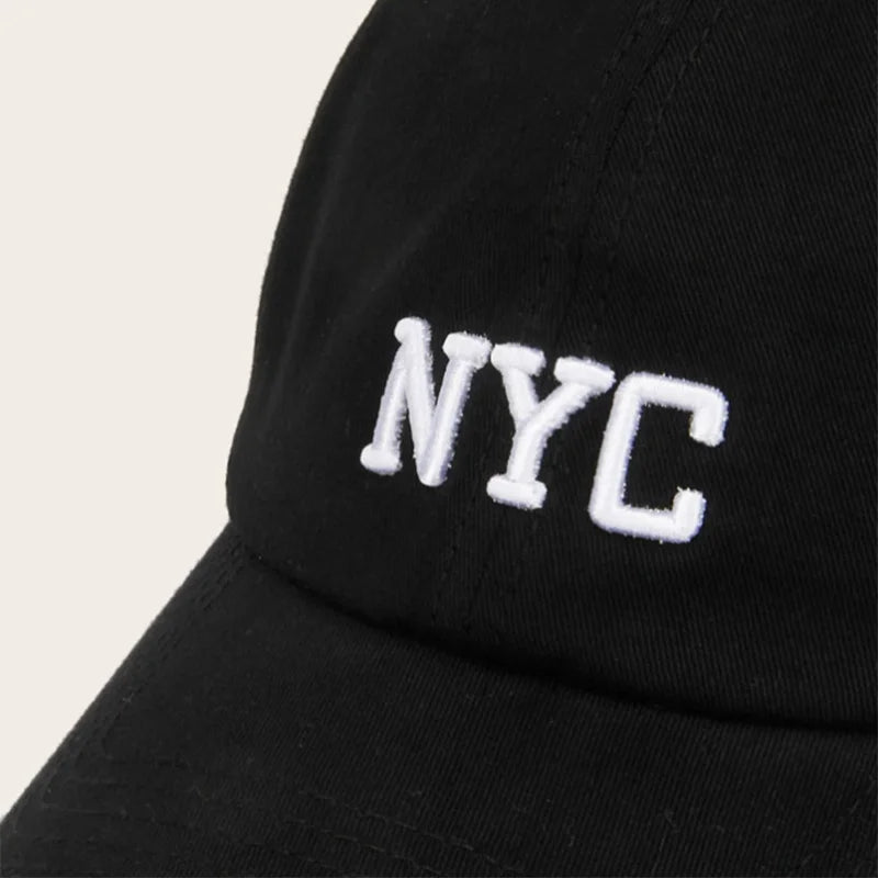 Unisex NYC Bestickte Baseball Kappe  Hysterese Hut Baumwolle USA Kpop Hip Hop