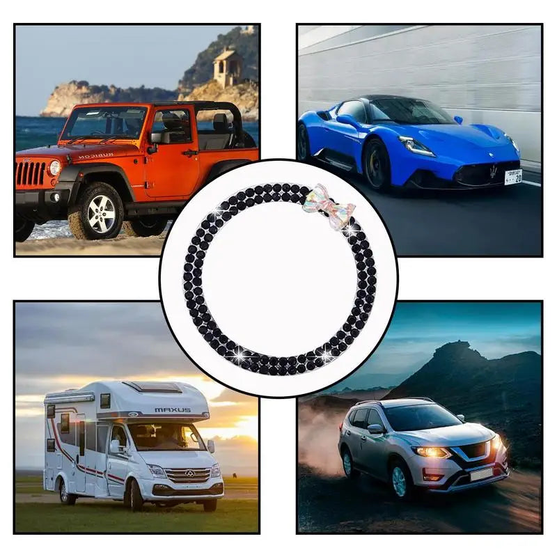 Car ignition button decoration, rhinestone ring, start-stop decorative ring