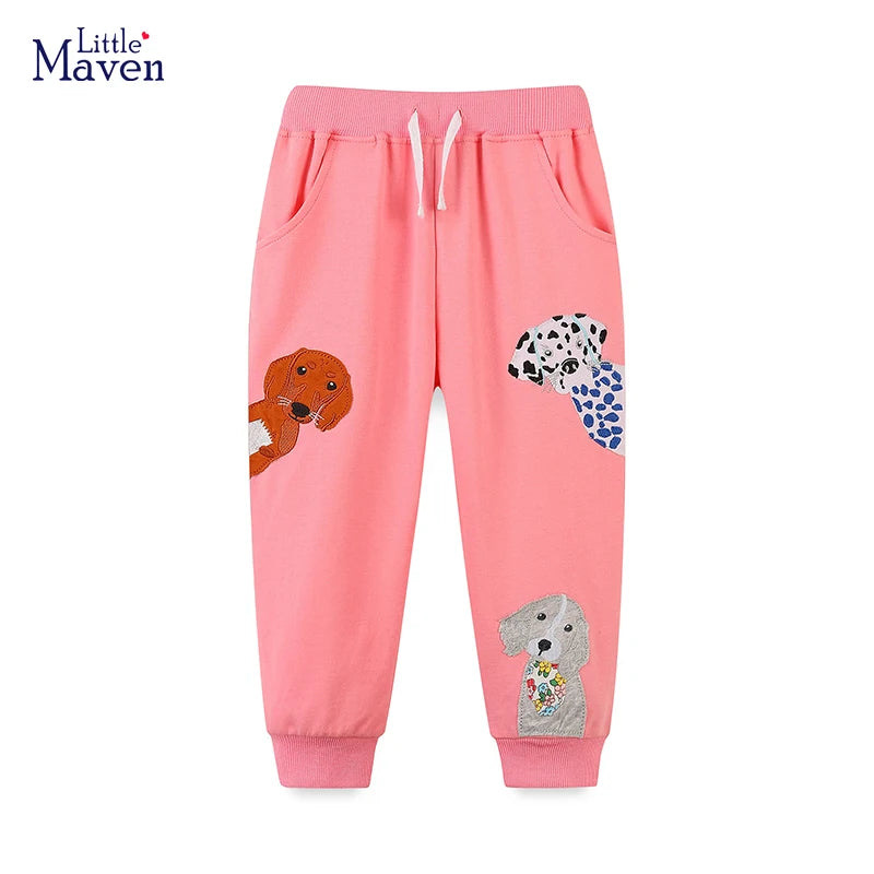 Little Maven Baby Mädchen Hose rosa Cartoon Hunde