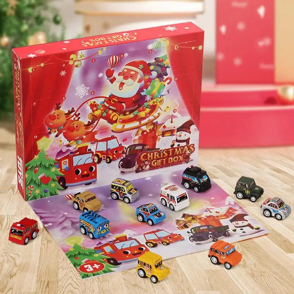 Adventskalender Geschenk Box Fahrzeuge Auto Spielzeug Set 24 Tage Weihnachten Countdown