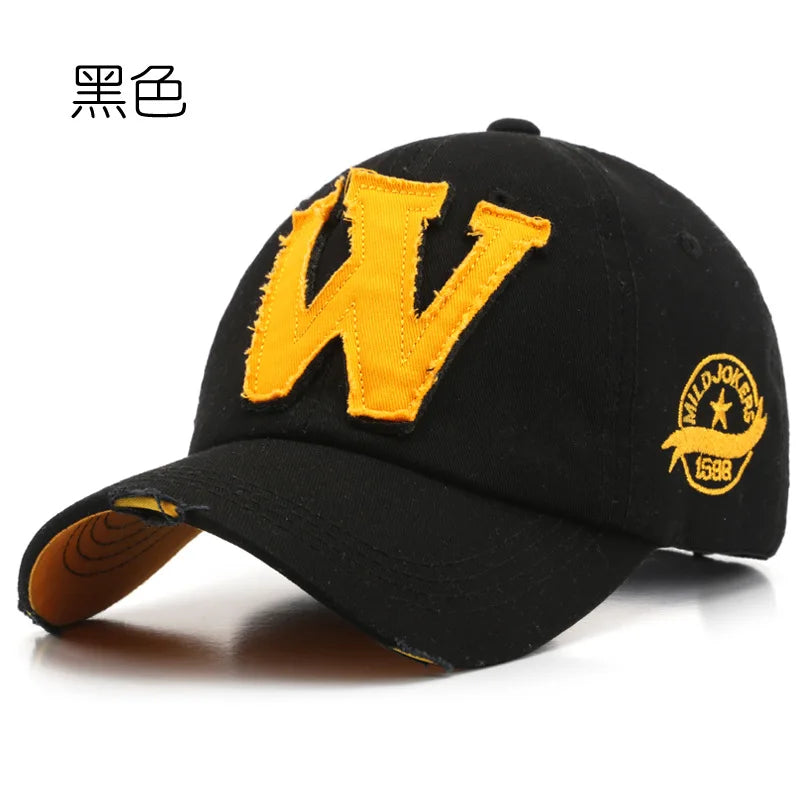 Unisex Baseball Caps Buchstaben W Stickerei Snapback Hip Hop Einstellbar Baumwolle