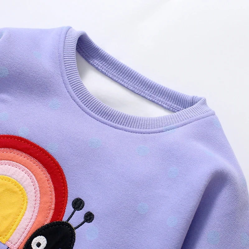 Little Maven Baby Mädchen Sweatshirt warmer Fleece Cartoon Schnecke