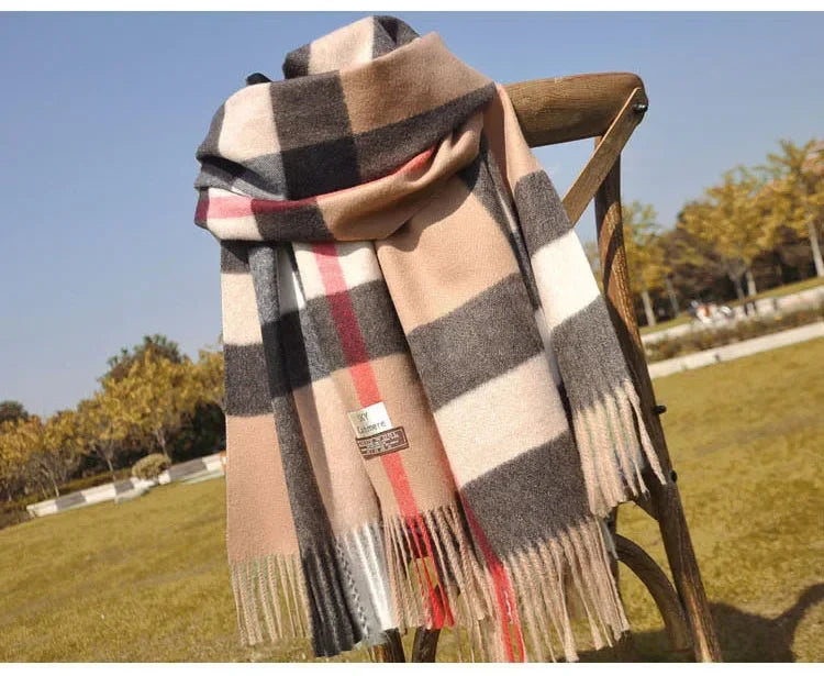 Winter Luxusmarke Tippet Schal für Damen Plaid Schals Warm British Style 190*70cm