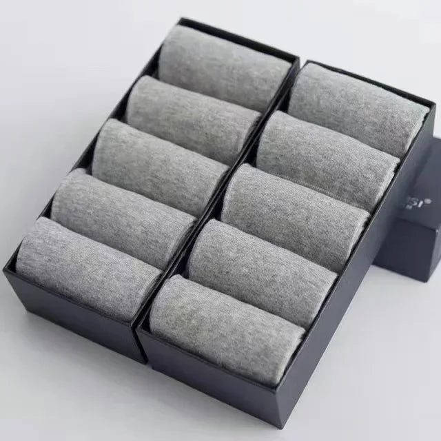 10 Paar Herren Socken aus reiner Baumwolle weiche Business Socken
