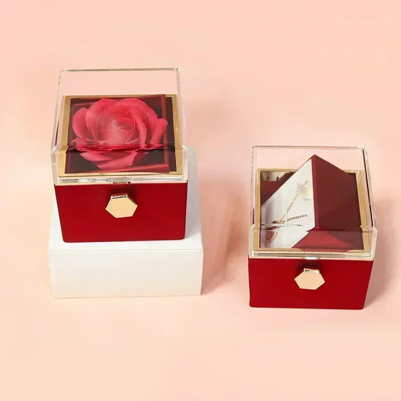 Rotierende Schmuckschatulle "Infinity Rose" für Schmuck