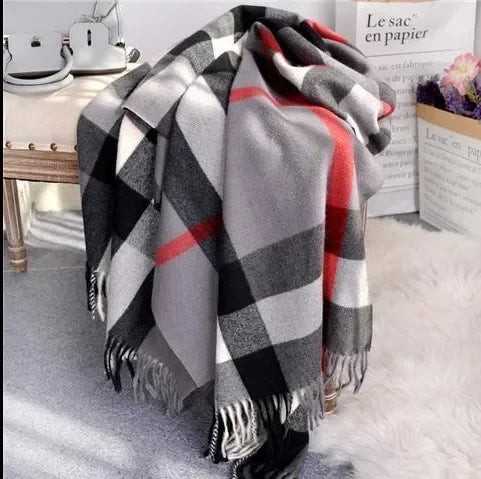 Winter Luxusmarke Tippet Schal für Damen Plaid Schals Warm British Style 190*70cm
