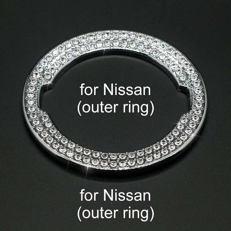 Auto Bling Lenkrad Logo Aufkleber Strass