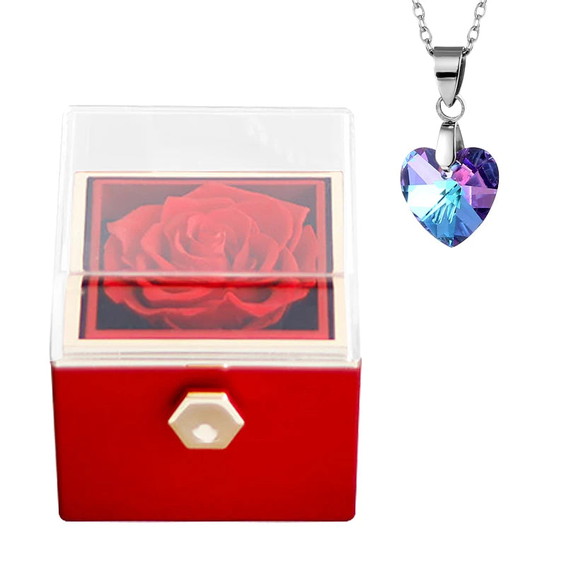 Rotating jewelry box "Infinity Rose" for jewelry