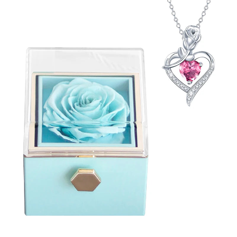 Rotating jewelry box "Infinity Rose" for jewelry