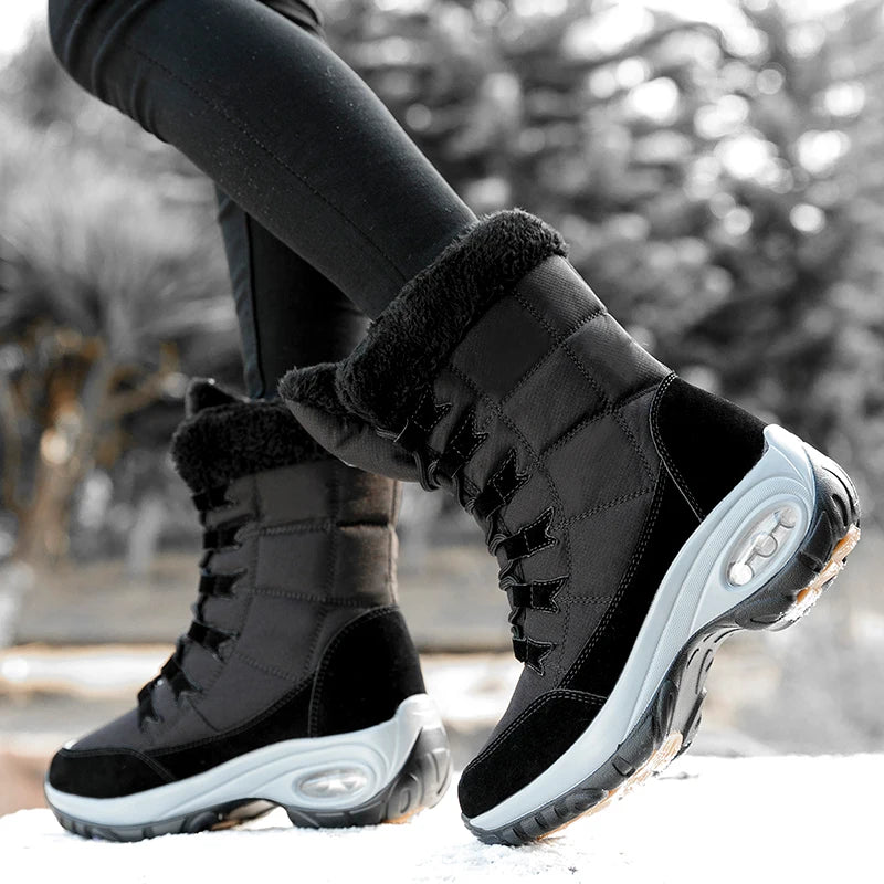 Damen Winter Schneestiefel Boots mit warmen Plüsch