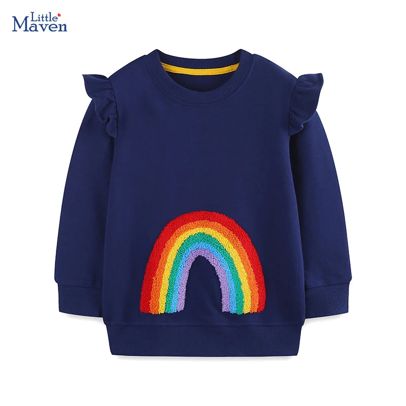 Little Maven Baby Mädchen Sweatshirt Regenbogen