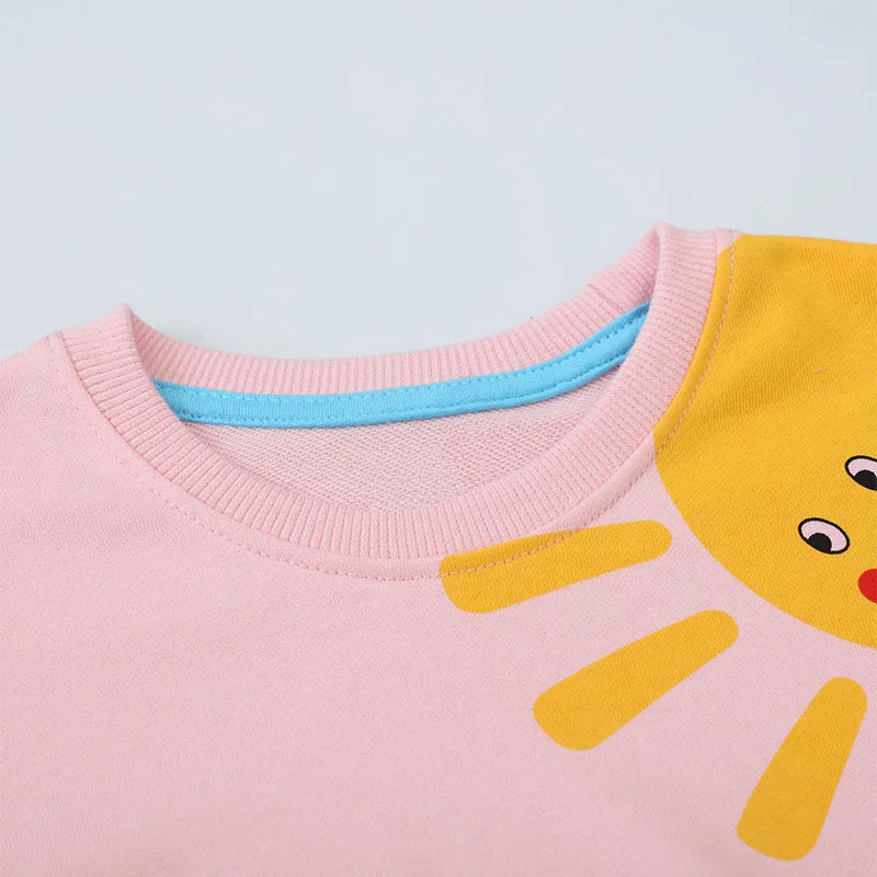 Little Maven Baby Mädchen Sweatshirt Top Cartoon Sonne Regenbogen