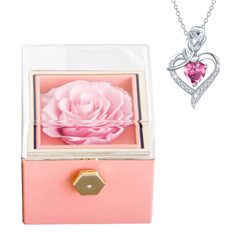 Rotating jewelry box "Infinity Rose" for jewelry