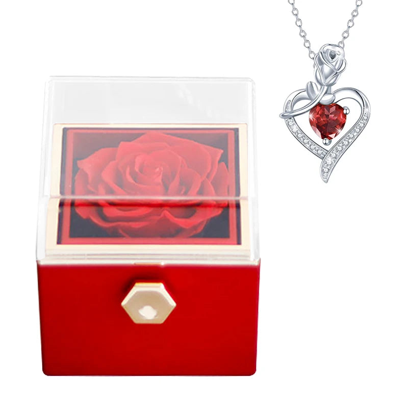 Rotating jewelry box "Infinity Rose" for jewelry