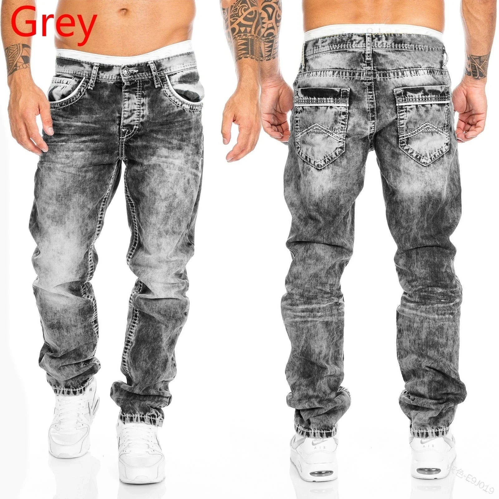 Herren Jeans Straight Stretch Slim Hose