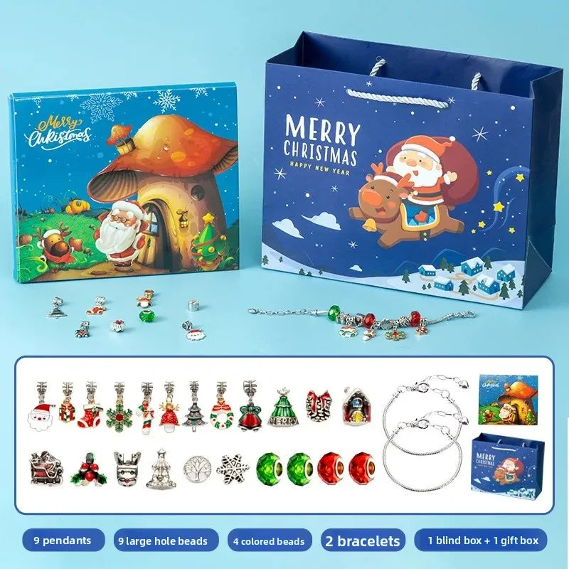 Christmas decorations Advent calendar 24-day countdown to the Christmas calendar Trendy jewelry set