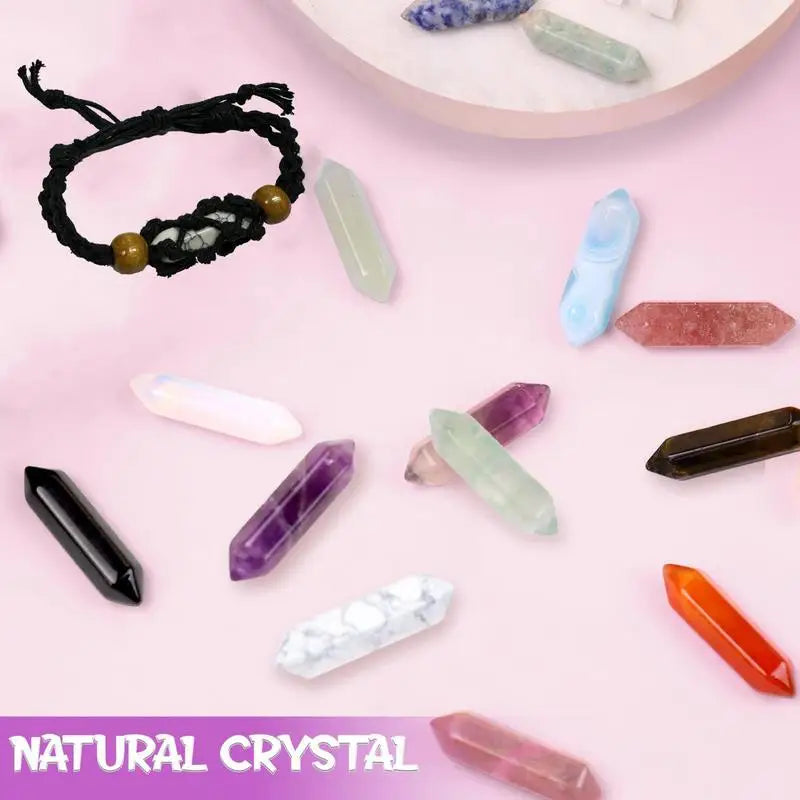 Advent calendar natural &amp; pure natural stone crystals Christmas gift box 24 days
