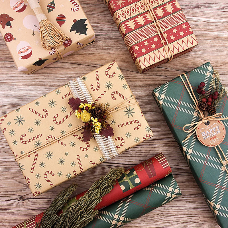 Retro Weihnachtselement Geschenkpapier DIY Geschenkverpackung
