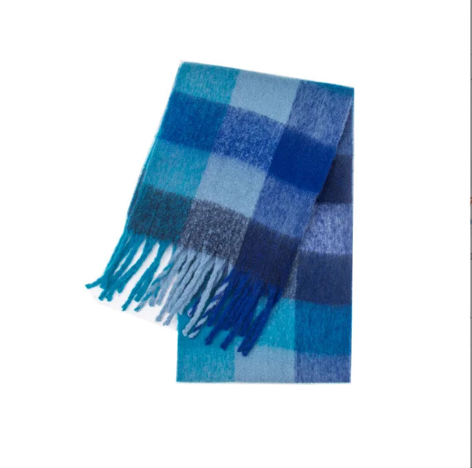 Warmer Kaschmir-Imitat Schal Langer Pashmina Foulard für Damen