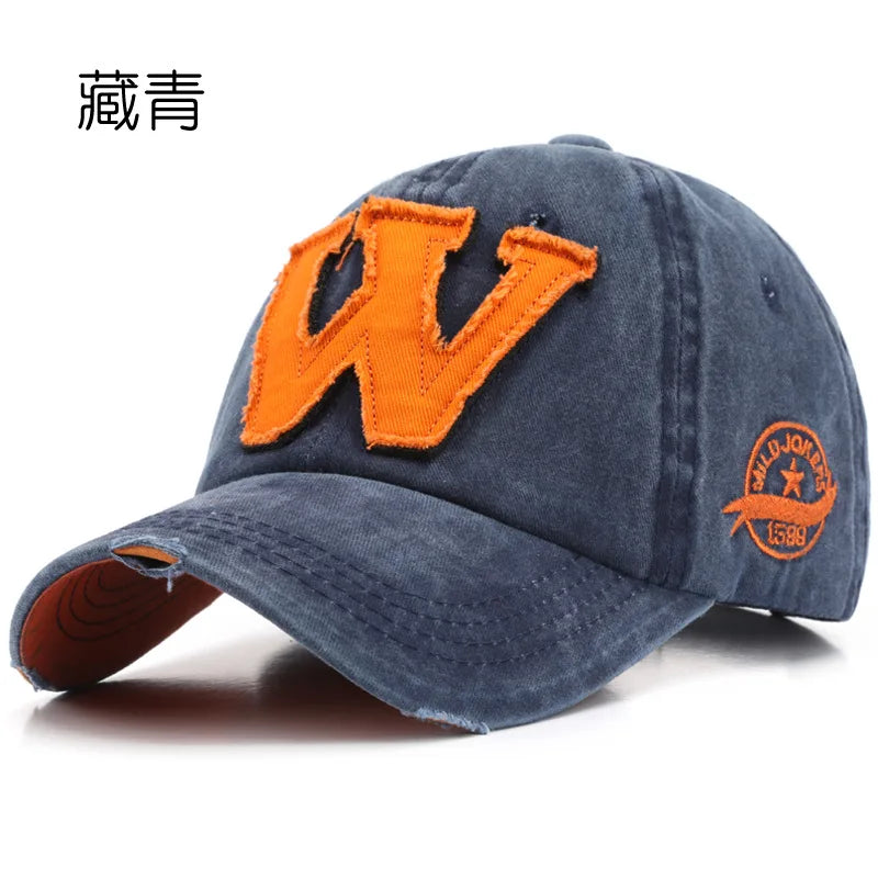 Unisex Baseball Caps Buchstaben W Stickerei Snapback Hip Hop Einstellbar Baumwolle