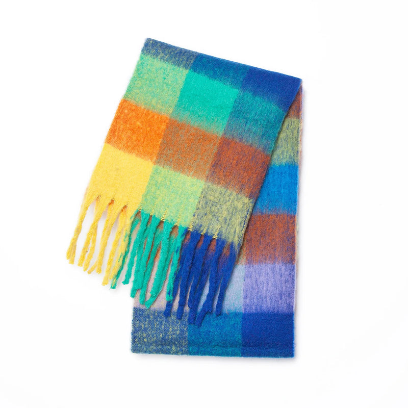 Warmer Kaschmir-Imitat Schal Langer Pashmina Foulard für Damen